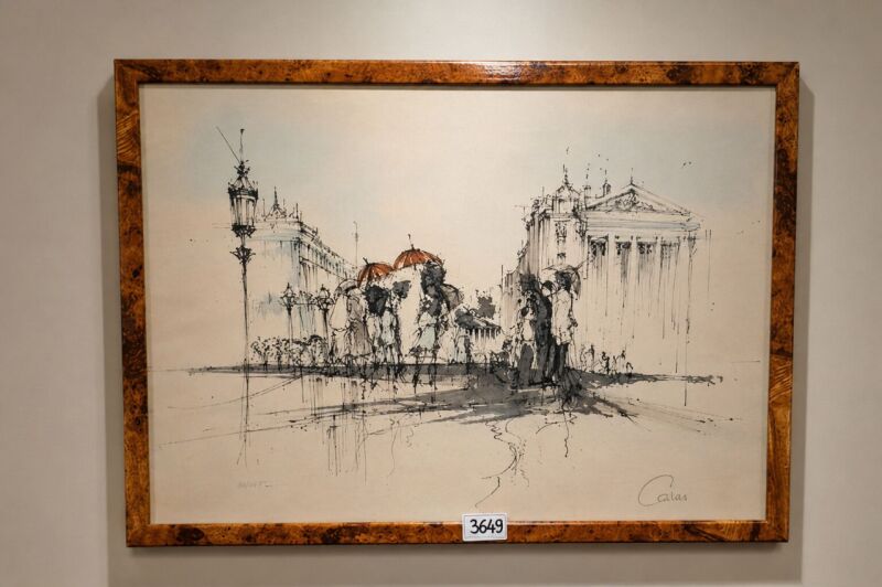 Jean-Michel Calas – „Postavy s dáždnikmi“